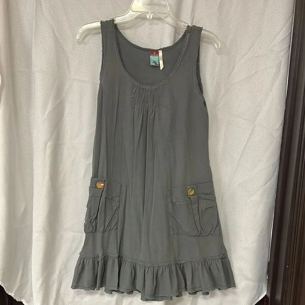 Matilda Jane Green Sleeveless Sundress Casual Scoop Neck